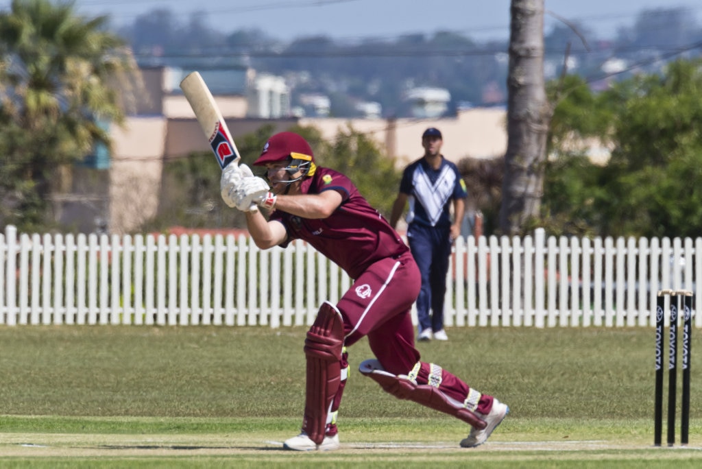 Chris Gillam bats for Queensland against Victoria in Australian Country Cricket Championships round two at Rockville Oval, Friday, January 3, 2020. Picture: Kevin Farmer