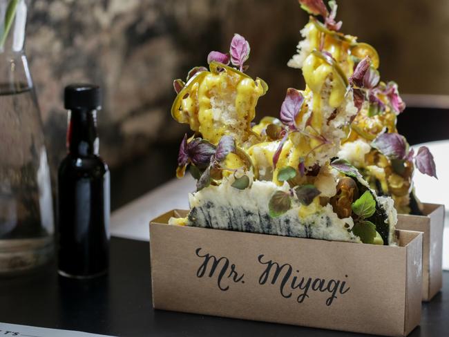 Mr Miyagi’s Japanese tacos have been making mouths drool for some time. The Spider Crab Taco.