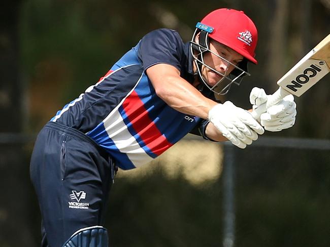 Dean Russ of Foostcray batting during Premier Cricket: Footscray v Kingston Hawthorn on Saturday, January 12, 2019, in Footscray, Victoria, Australia. Picture: Hamish Blair