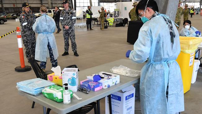 Victoria is undergoing a testing blitz after virus cases swelled. Picture: William West/AFP