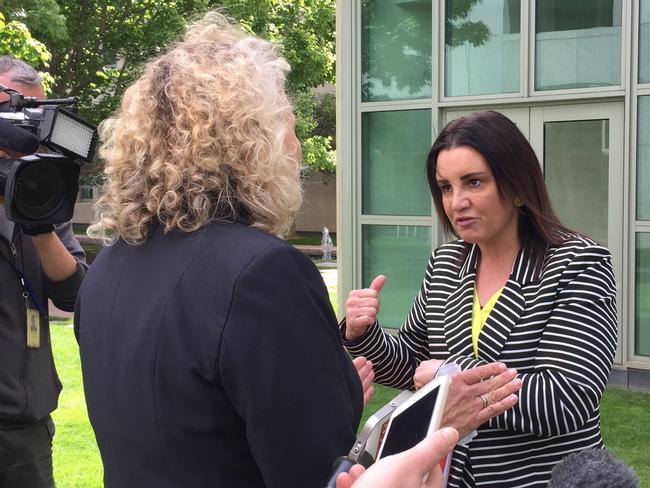 Tasmanian senator Jacqui Lambie clashed with new National Farmers Federation president Fiona Simson after her push for the backpacker tax to be dropped briefly succeeded in Parliament last week. Picture: AAP Image/Rashida Yosufzai