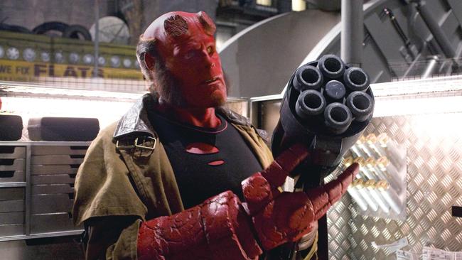 Ron Perlman stars as Hellboy.