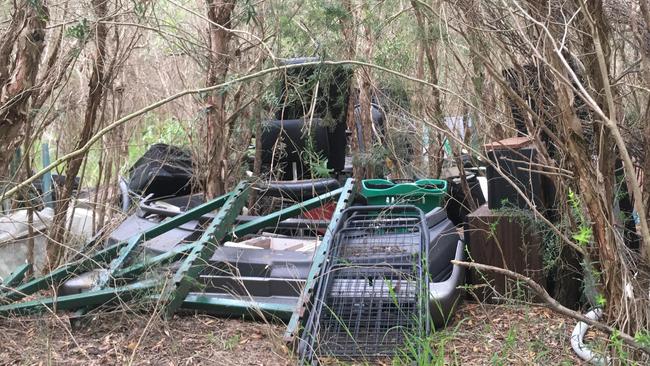 Chairs, mattresses, drawers and bikes were among the trash. Photo: Andrew Burke