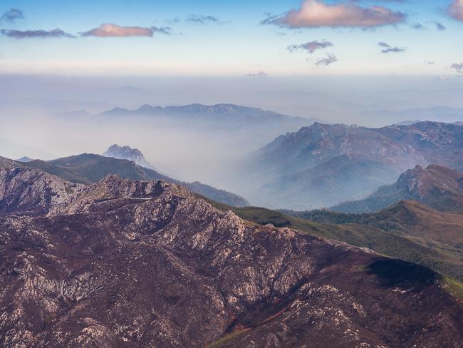 2019 Tasmanian bush fires. Gell River Fire - at Southwest National Park. . Picture - LUKE TSCHARKE / PAR AVION