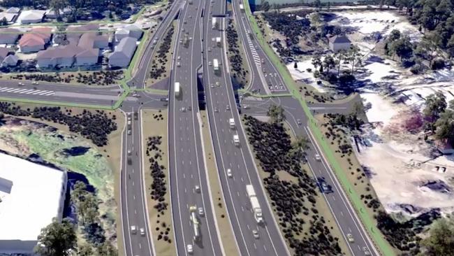 Artist impressions of the $1 billion Gold Coast M1 upgrade between Varsity Lakes and Tugun. Picture: Supplied