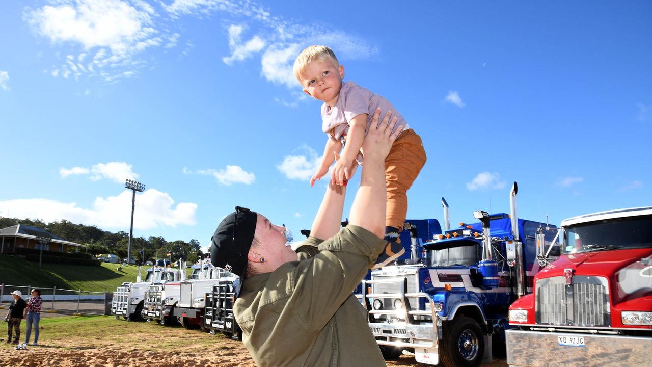 Jamie Gourlay and her nephew Mason Gourlay. Meatstock Festival at the Toowoomba show grounds. April 2022