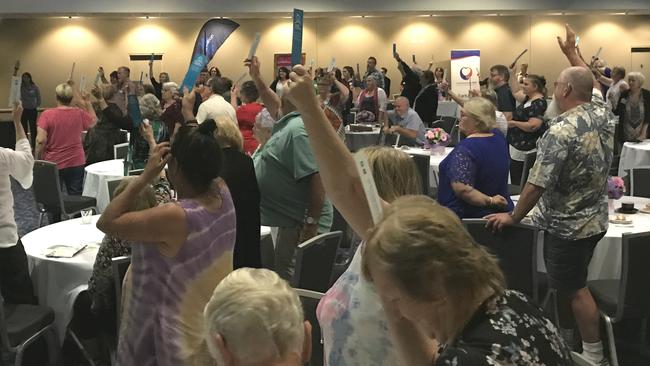 Grandparents vote at the Grand Matters forum at Mingara, Tumbi Umbi.