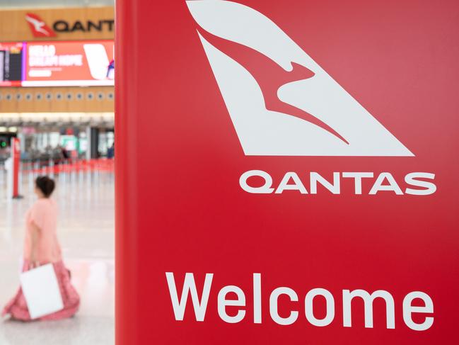 SYDNEY, AUSTRALIA - NewsWire Photos November 30, 2020: A general view of Qantas Signage inside Sydney Domestic Airport. Sydney. Picture: NCA NewsWire / James Gourley