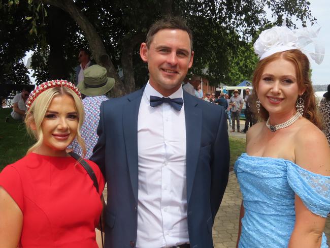 Launceston Cup 2025: Shannon Hill, Cam Richardson and Kirstie Lockhart. Picture: Jon Tuxworth