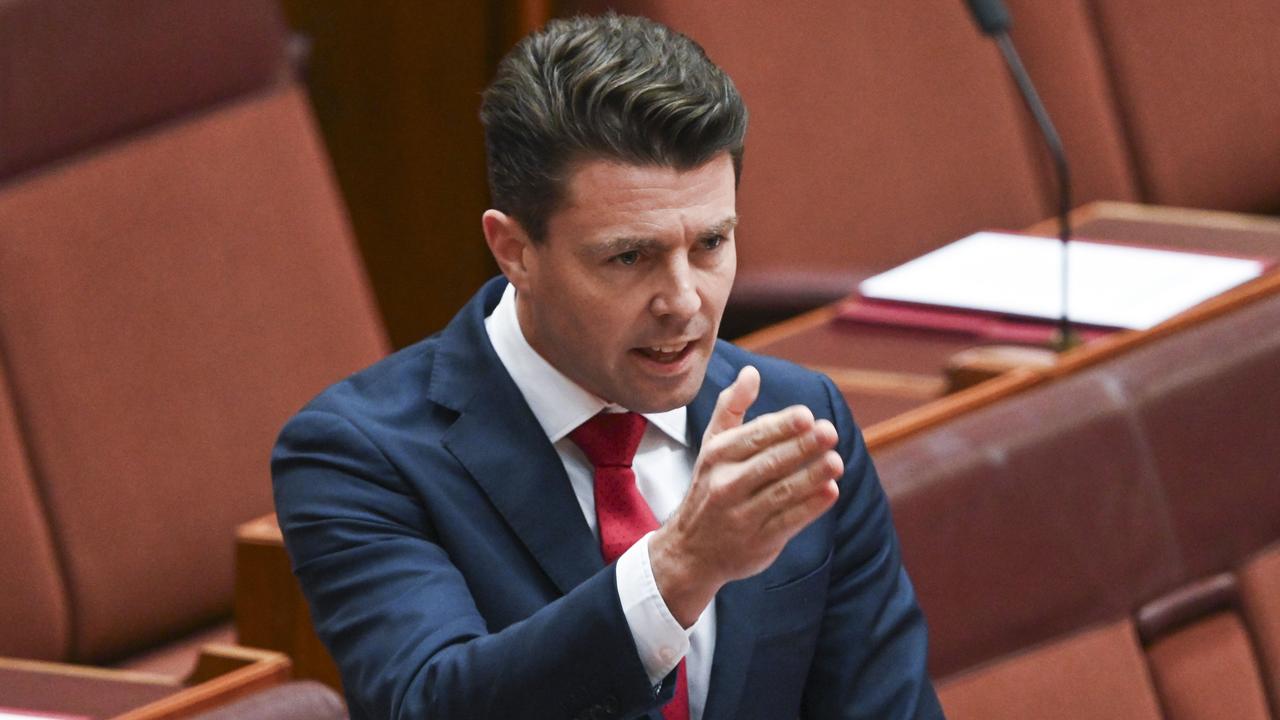 CANBERRA, AUSTRALIA, NewsWire Photos. JUNE 16, 2023: Senator Jonathon Duniam in the senate chamber at Parliament House in Canberra. Picture: NCA NewsWire / Martin Ollman