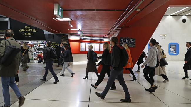 Martin Place station ahead of Thursday’s planned 10am industrial action in Sydney. Picture: NCA NewsWire / Dylan Coker