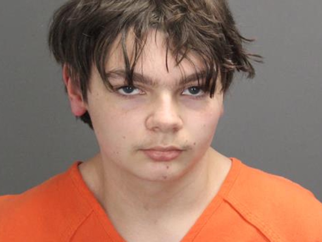 Baby-faced mass killer Ethan Crumbley poses for a mug shot in Pontiac, Michigan. Picture: Getty Images/AFP