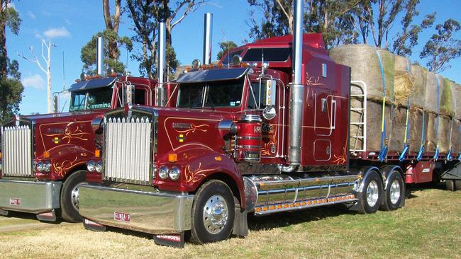 The Waldie Transport trucks loaded and ready to go.