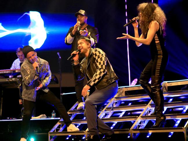 Guy Sebastian performing at his Ridin’ With You tour concert at the Star, Sydney. 3rd October 2019. Picture: Damian Shaw