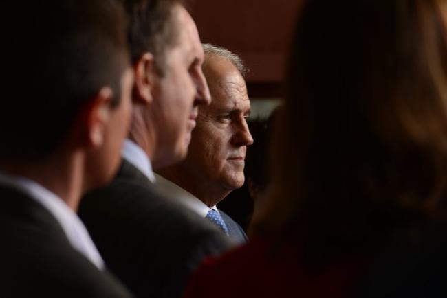 Prime Minister Malcolm Turnbull on the campaign trail in Lismore. Picture: Cathy Adams