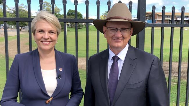 Shadow Education Minister Tanya Plibersek and Blair MP Shayne Neumann. Picture: Supplied