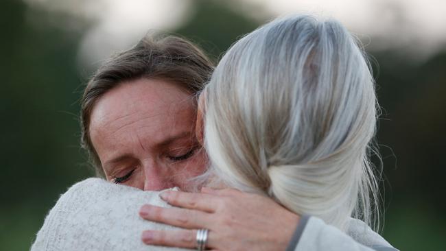 Vinciane Delforge (left), Théo’s mother. Picture: AAP