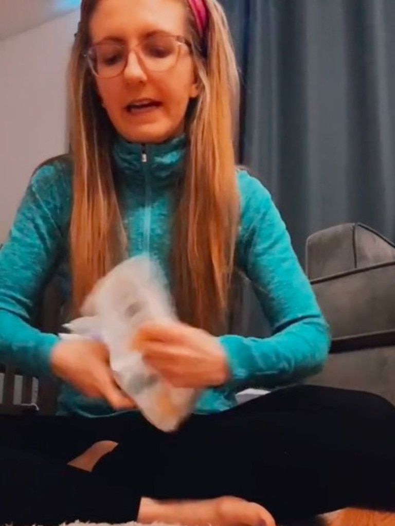 She always explains what she is doing to her son. Picture: TikTok/@once.upon.a.mama.