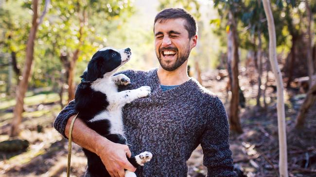 Dr Dejan Stojanovic with Zorro. Scientists from the Australian National University’s (ANU) Difficult Bird Research Group hope a specially trained dog named Zorro can save one of Australia’s most elusive bird species. Must Credit: Difficult Bird Research Group, ANU