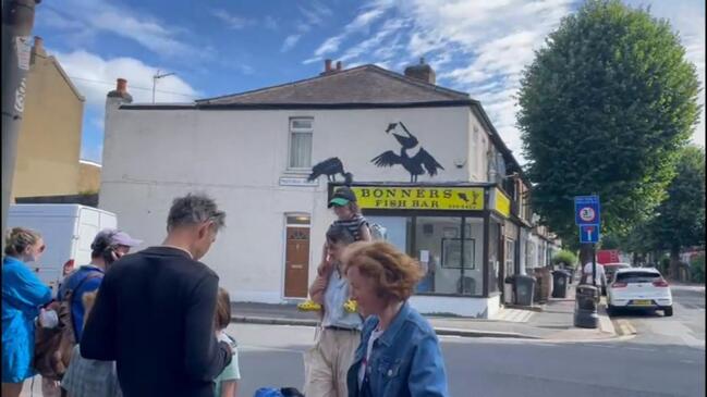 New Banksy artwork appears on fish and chip shop