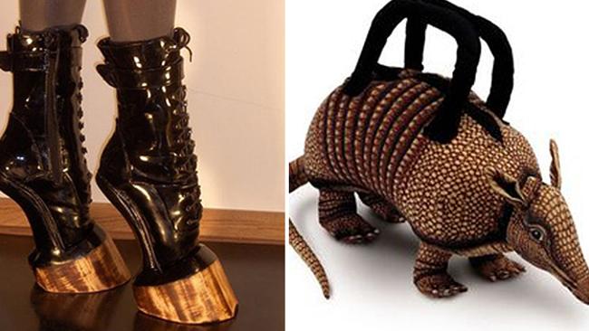 Horse shoes and an aardvark handbag. Add these to the list of "things you should never wear ever". Picture: /                      