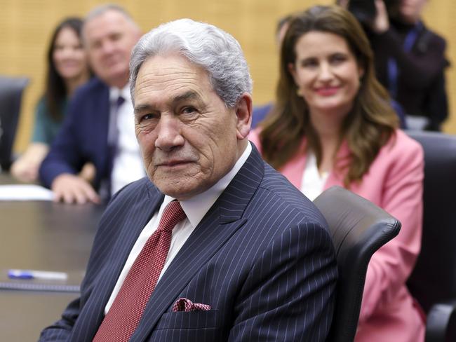 WELLINGTON, NEW ZEALAND - NOVEMBER 28: Deputy Prime Minister Winston Peters looks on during a cabinet meeting at Parliament on November 28, 2023 in Wellington, New Zealand. The ministers of the 54th Parliament were sworn in on November 27th, 2023. (Photo by Hagen Hopkins/Getty Images)