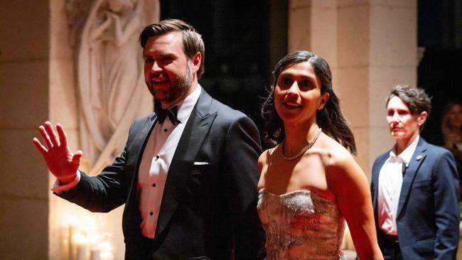 US vice-president elect JD Vance and Usha Chillukiri Vance. Picture: AFP