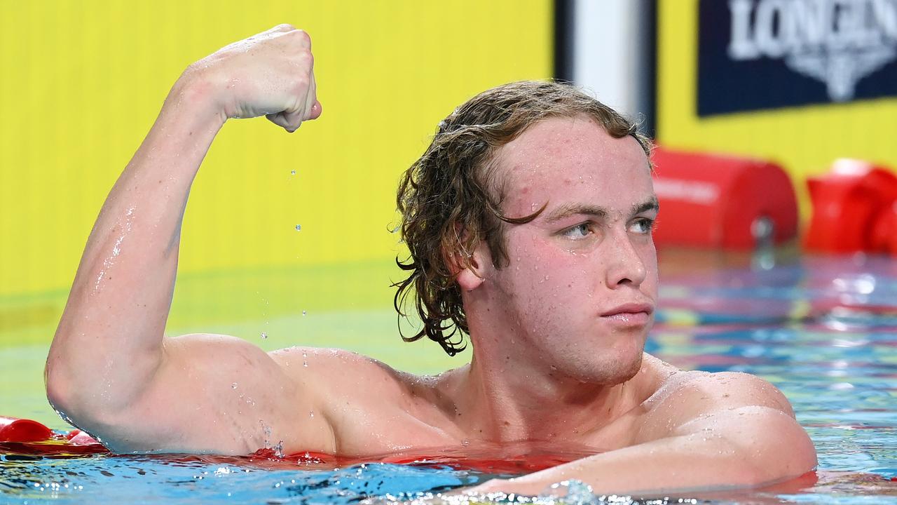 Sam Short after his 1500m freestyle heat. Picture: Quinn Rooney/Getty Images