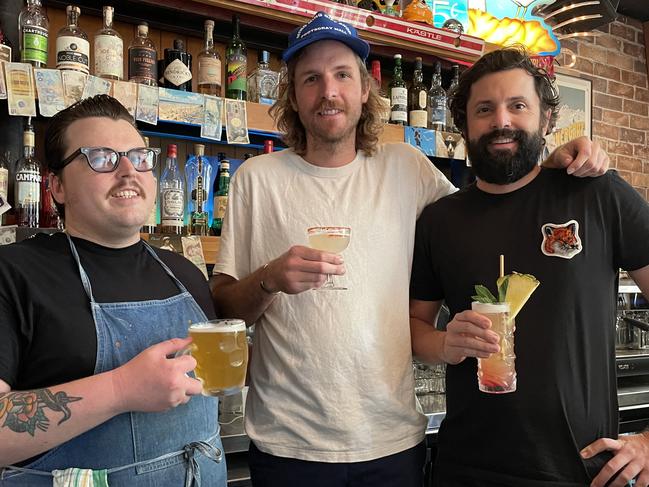 Head chef (name) with co-owners Richard O’Hanlon and James Angell. Picture: Kaitlyn Smith