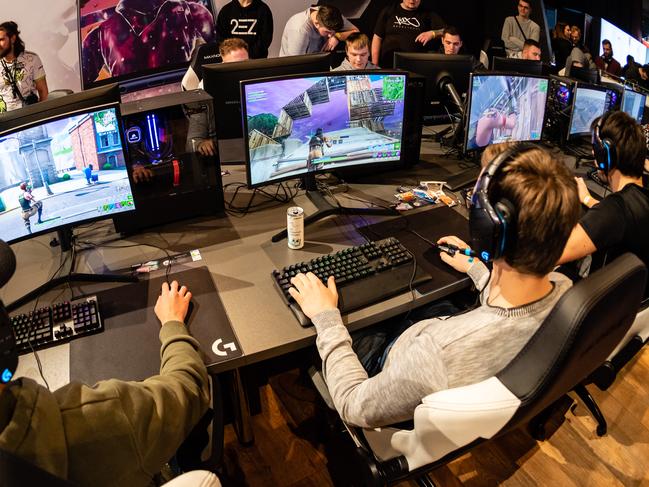 LEIPZIG, GERMANY - FEBRUARY 15: Participants sit at a computer monitor to play a video game at the 2019 DreamHack video gaming festival on February 15, 2019 in Leipzig, Germany. The three-day event brings together gaming enthusiasts, mainly from German-speaking countries, for events including eSports tournaments, cosplay contests and a LAN party with 1,500 participants. (Photo by Jens Schlueter/Getty Images)