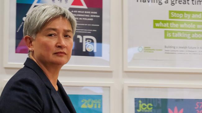 Penny Wong at the Jewish Community Centre in Krakow. Picture: Jacquelin Magnay