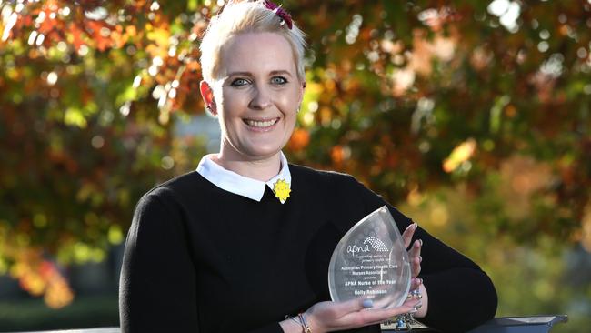 Registered nurse and Macarthur General Practice manager Holly Robinson said she was shocked and humbled to win the APNA Nurse of the Year award. Pictures: Robert Pozo