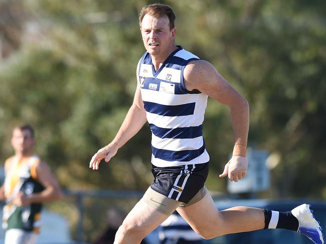 Brendon Goddard playing for Pearcedale against Chelsea on Saturday. Picture: Josie Hayden