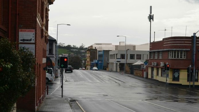 View of the proposed development at 40-44 Burnett St, North Hobart from down Burnett St.