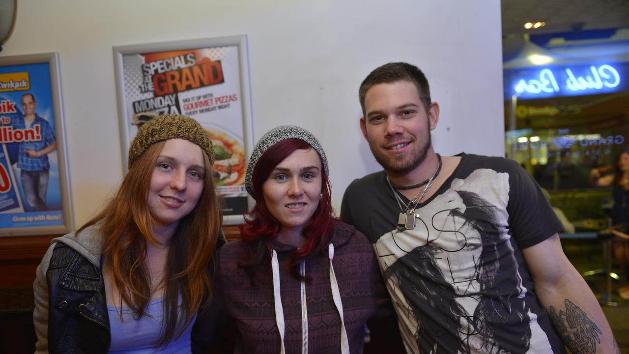 Jaquelyn Stewardson, TJ Lyons, Paul Condren at the Grand Hotel, Gladstone. Photo Luka Kauzlaric / The Observer