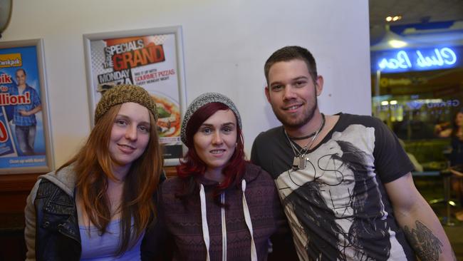 Jaquelyn Stewardson, TJ Lyons, Paul Condren at the Grand Hotel, Gladstone. Photo Luka Kauzlaric / The Observer