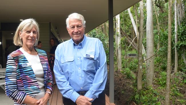 COUCH co-founder Pip Woodward and then COUCH board chairman Ron Holden at the official opening of the organisation's new Cairns wellness centre in 2019. Picture: Daniel Bateman