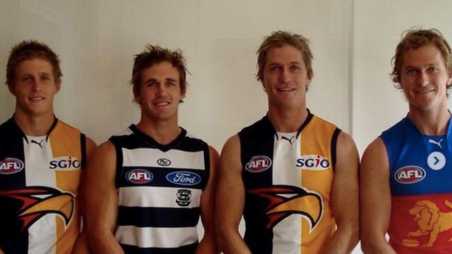 The Selwood brothers, (left to right) Scott, Joel, Adam and Troy.