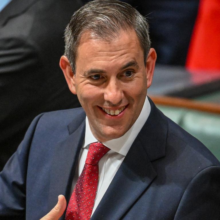 Treasurer Jim Chalmers on Tuesday night. Picture: Tracey Nearmy/Getty Images