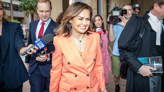 Lisa Wilkinson arrives at the Federal Court in Sydney on Thursday. Picture: NCA NewsWire / Christian Gilles