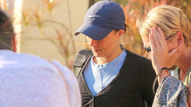 Laura Adele Hinks leaves Darwin Local Court after having her bail application approved. Picture: Glen Campbell