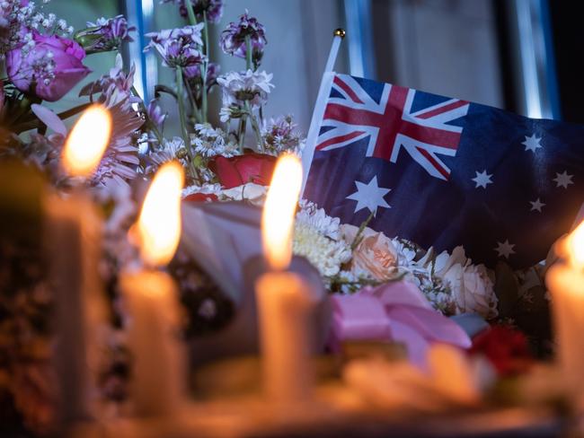 A ceremony marking the 20th anniversary of the Bali bombings in Kuta. Picture: Agung Parameswara (Getty Images)