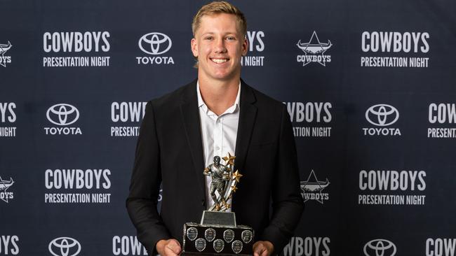 Jaxon Purdue at the North QLD Cowboys 2024 Awards Presentation Night. 30/09/2024. Photo: Michael Chambers.