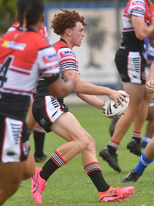 Kirwan High against Ignatius Park College in the Northern Schoolboys Under-18s trials at Brothers Rugby League Club in Townsville. Logan Brookes. Picture: Evan Morgan