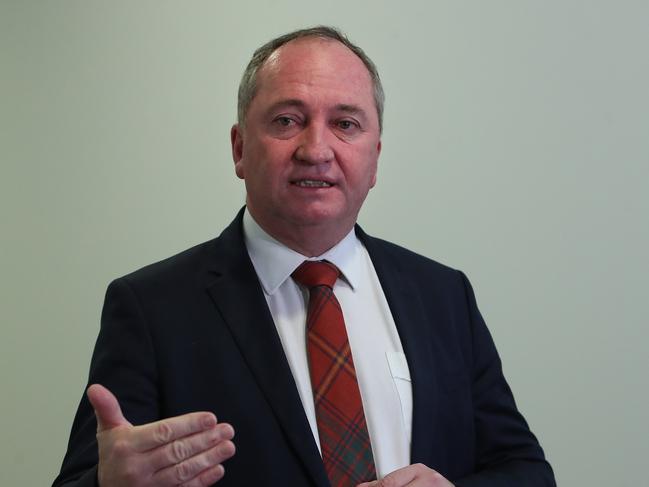 Barnaby Joyce at Parliament House in Canberra. Picture Kym Smith