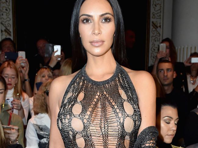 Kim Kardashian attends the Balmain show as part of the Paris Fashion Week Womenswear Spring/Summer 2017 on September 29, 2016. Picture: Getty