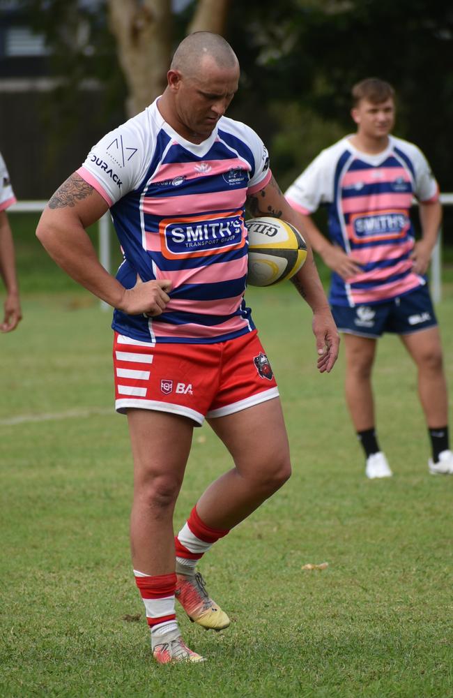 Moranbah's Matthew Smith in the Slade Point Slashers v Moranbah Bulls in Mackay Rugby Union Round 4 Seniors A-Grade Anzac Day clash at Cathy Freeman Oval in Slade Point. Saturday, April 23, 2022. Picture: Max O'Driscoll