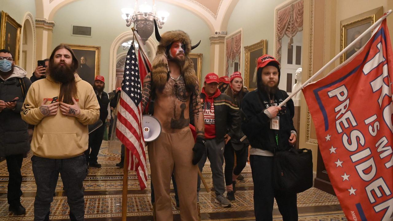 Trump supporters storm the US Capitol in Washington DC in the wake of the former president’s election loss denials. Picture: Saul Loeb/AFP