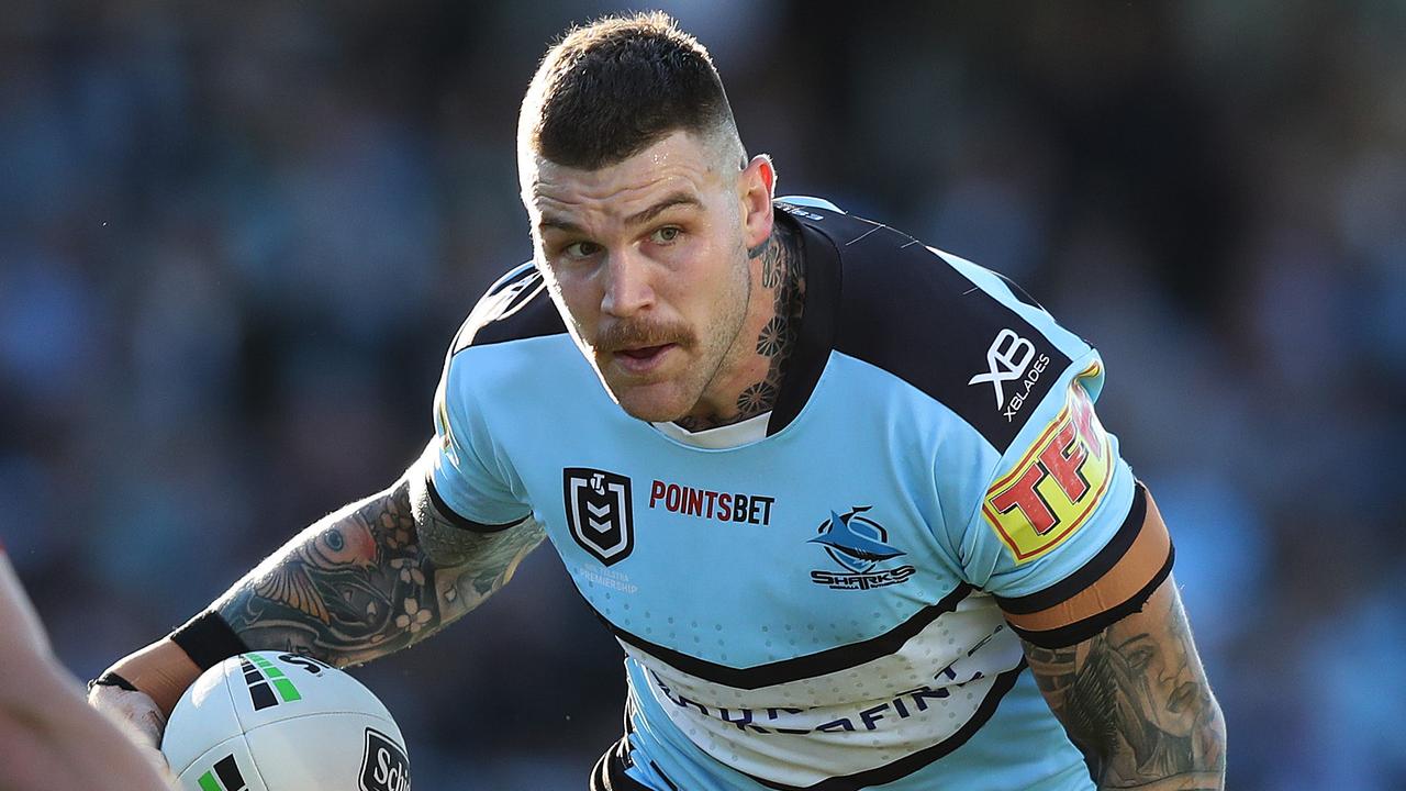 Cronulla's Josh Dugan has been linked with a move to the Roosters. Picture: Brett Costello