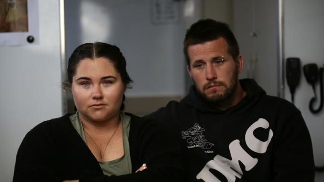 Cleo Smith’s mother Ellie Smith and her partner Jake Gliddon. Picture: Supplied by ABC News/James Carmody